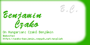 benjamin czako business card